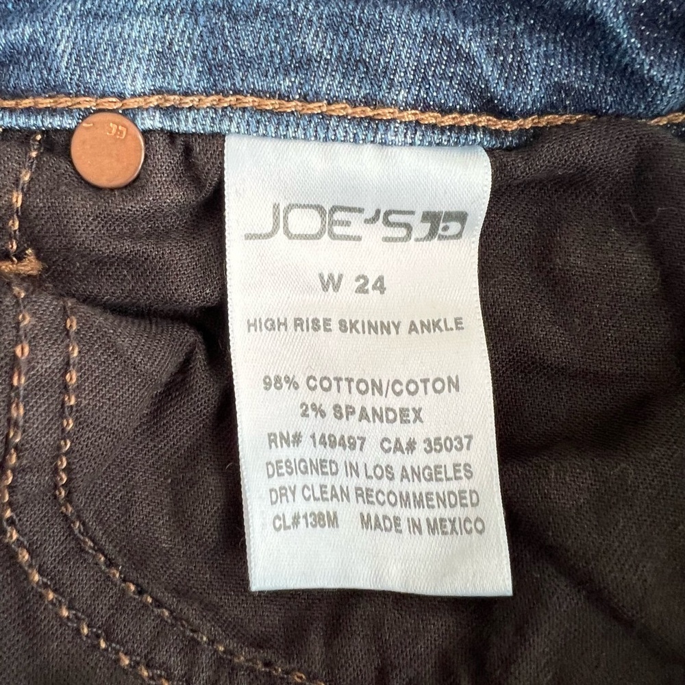 NWOT Joe's Jeans Size 24 High Rise Skinny Ankle Distressed Oksana - Picture 10 of 10